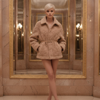 Cloud Puffer Jacket in Blush Sand