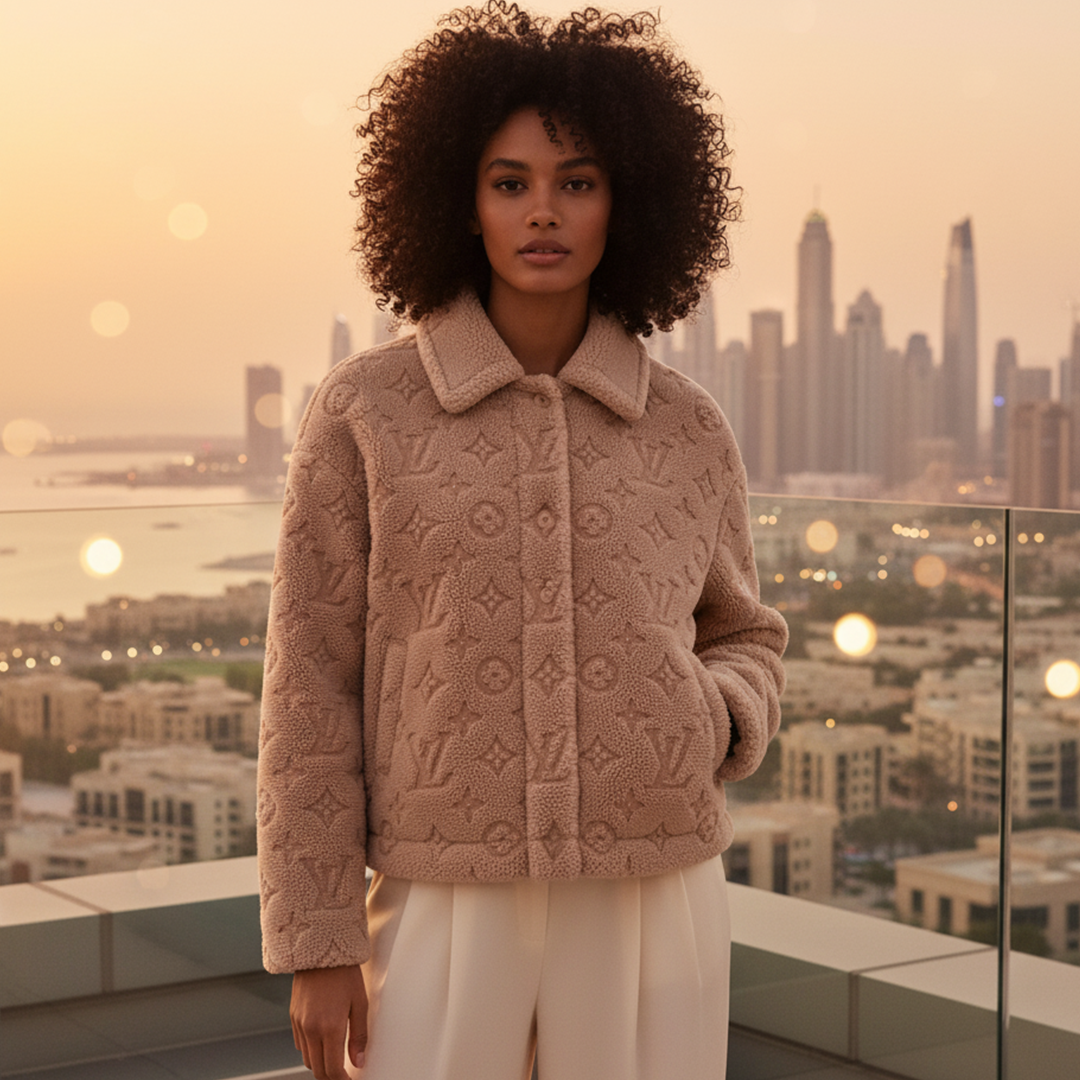 Cloud Puffer Jacket in Blush Sand