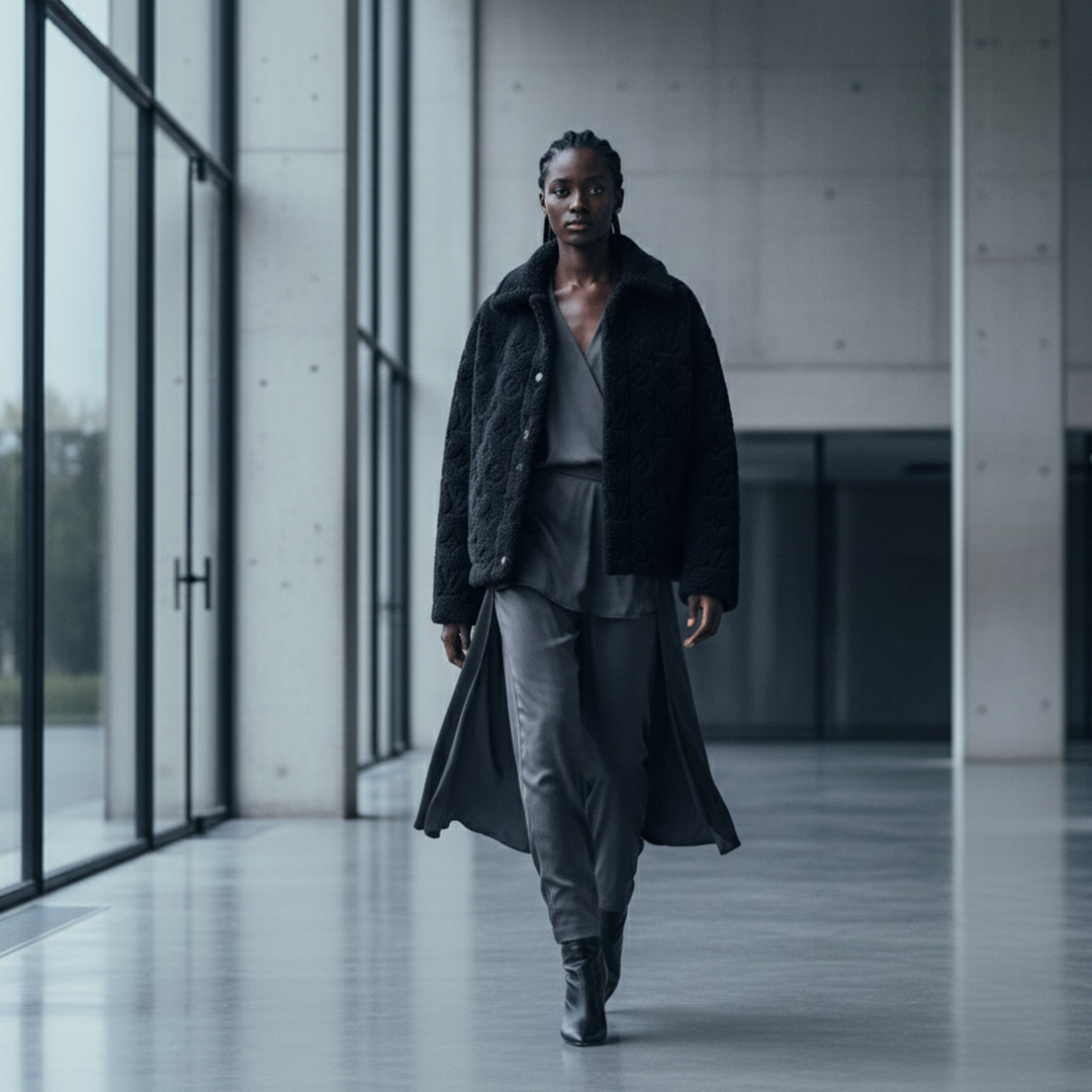 Cloud Puffer Jacket in Midnight Noir